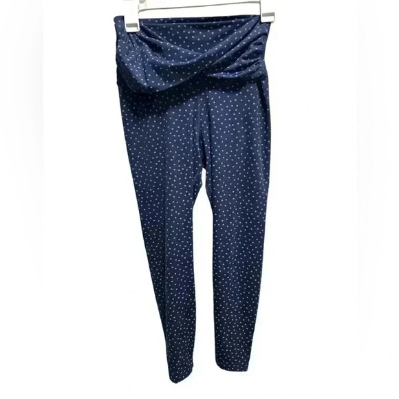 NWOT NIKE BLUE POLKA DOT LEGGINGS WITH TWIST - Picture 4 of 6